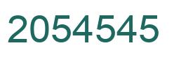 Number 2054545 green image