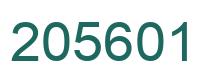 Number 205601 green image
