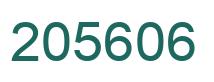 Number 205606 green image