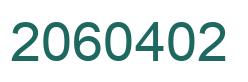 Number 2060402 green image