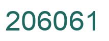 Number 206061 green image