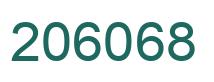 Number 206068 green image