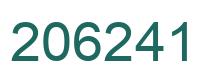 Number 206241 green image