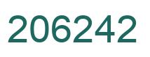Number 206242 green image