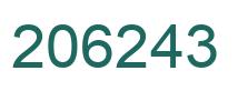 Number 206243 green image