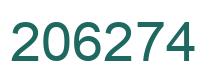 Número 206274 imagen verde