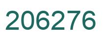 Number 206276 green image