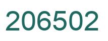 Number 206502 green image