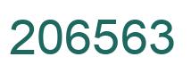 Number 206563 green image