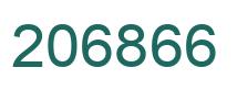 Number 206866 green image