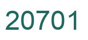 Number 20701 green image