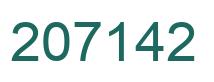 Number 207142 green image