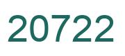 Number 20722 green image