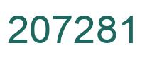 Number 207281 green image