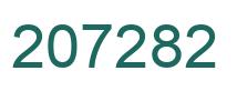 Number 207282 green image
