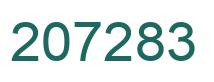 Number 207283 green image