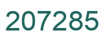 Number 207285 green image