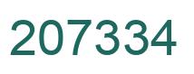 Number 207334 green image