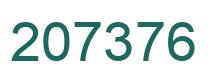 Number 207376 green image