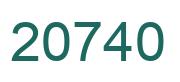 Number 20740 green image