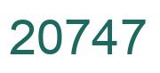 Number 20747 green image