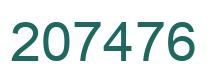 Number 207476 green image