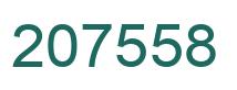 Number 207558 green image