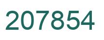 Number 207854 green image