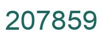 Number 207859 green image