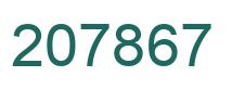 Number 207867 green image