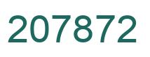 Number 207872 green image