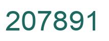 Number 207891 green image