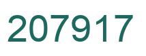 Number 207917 green image