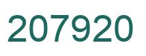 Number 207920 green image