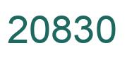 Number 20830 green image
