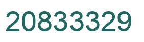 Number 20833329 green image