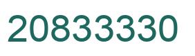 Number 20833330 green image