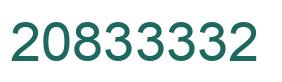 Number 20833332 green image