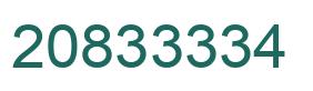Number 20833334 green image