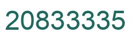 Number 20833335 green image