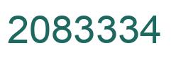 Number 2083334 green image