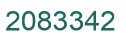 Number 2083342 green image