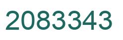 Number 2083343 green image