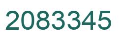 Number 2083345 green image