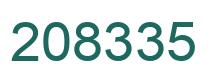 Number 208335 green image