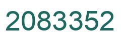 Number 2083352 green image