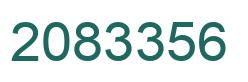 Number 2083356 green image
