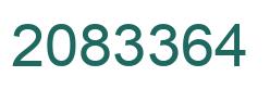 Number 2083364 green image