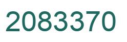 Number 2083370 green image