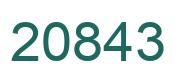 Number 20843 green image